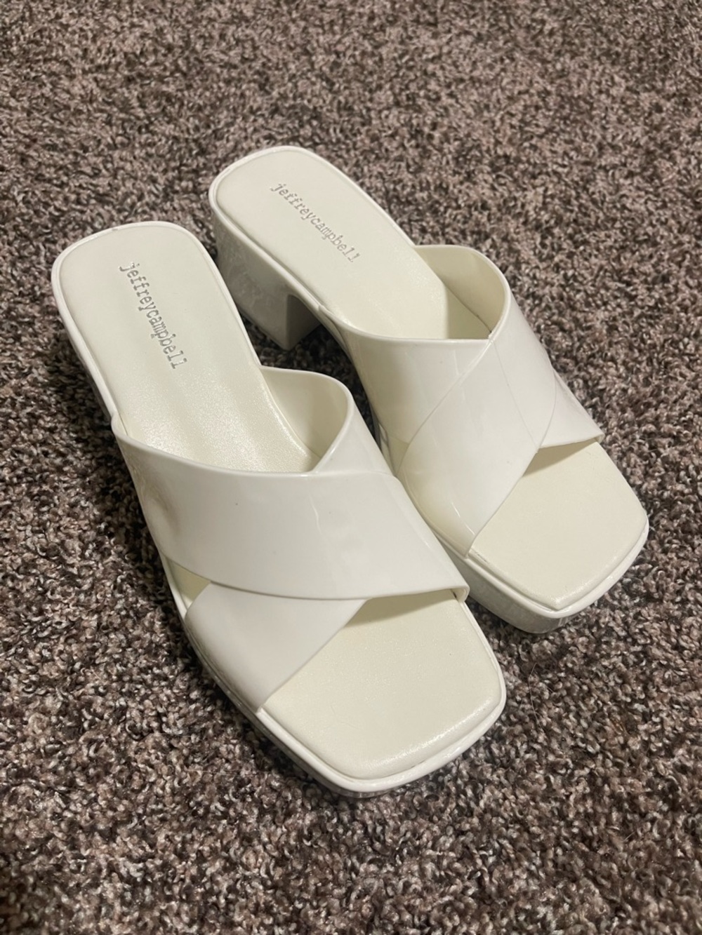 Jeffrey Campbell Bubblegum Sandals White/Ivory Size 9
